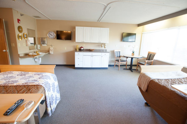 Resident room at Shaw Mountain of Cascadia a skilled nursing facility in Boise, Idaho