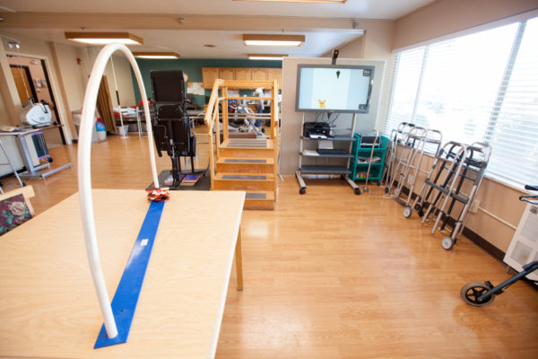 Therapy area at Shaw Mountain of Cascadia a skilled nursing facility in Boise, Idaho