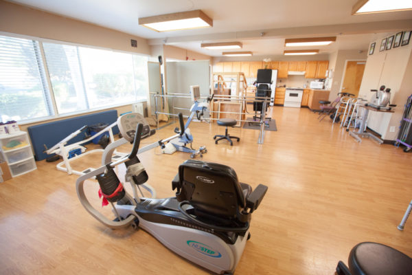 Therapy area at Shaw Mountain of Cascadia a skilled nursing facility in Boise, Idaho