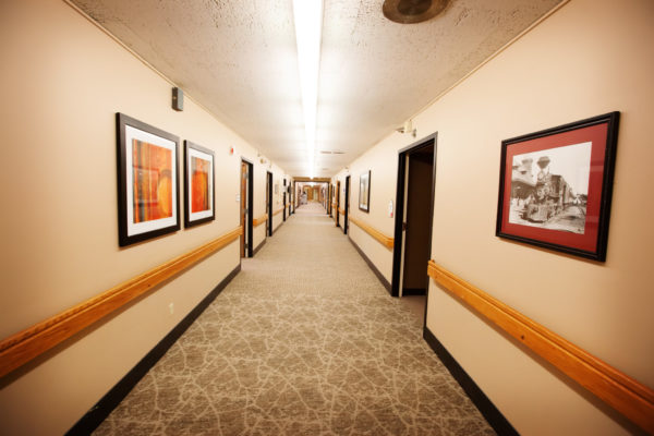 Hallway at Shaw Mountain of Cascadia a skilled nursing facility in Boise, Idaho